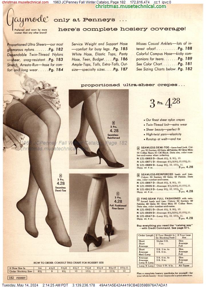 1963 JCPenney Fall Winter Catalog, Page 182