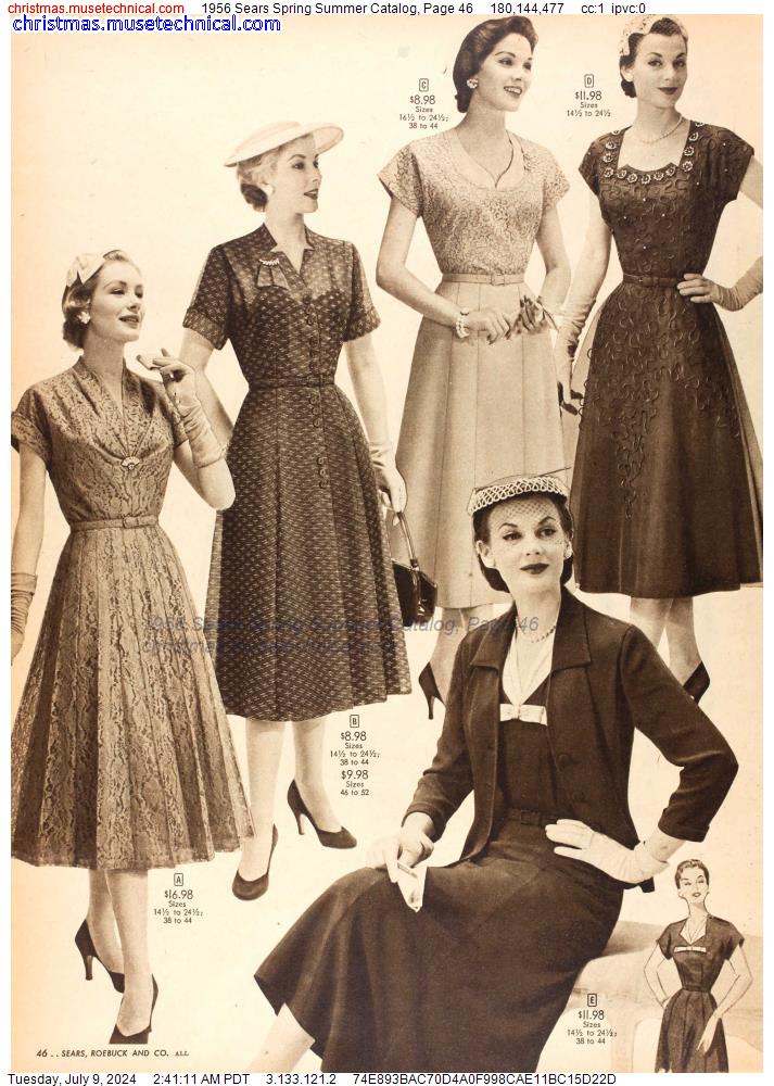1956 Sears Spring Summer Catalog, Page 46