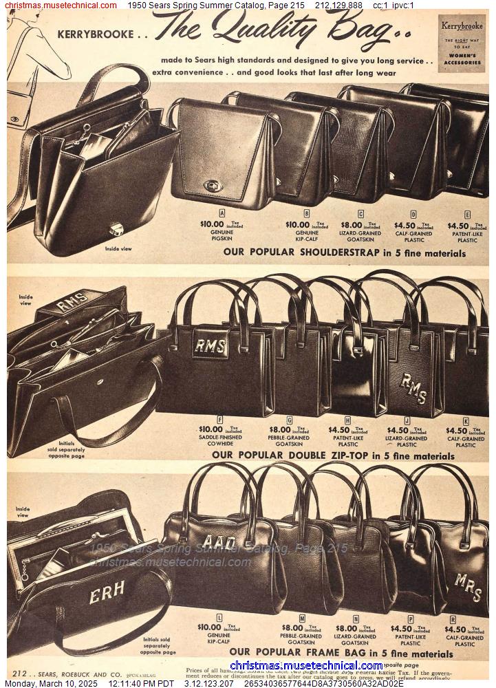 1950 Sears Spring Summer Catalog, Page 215