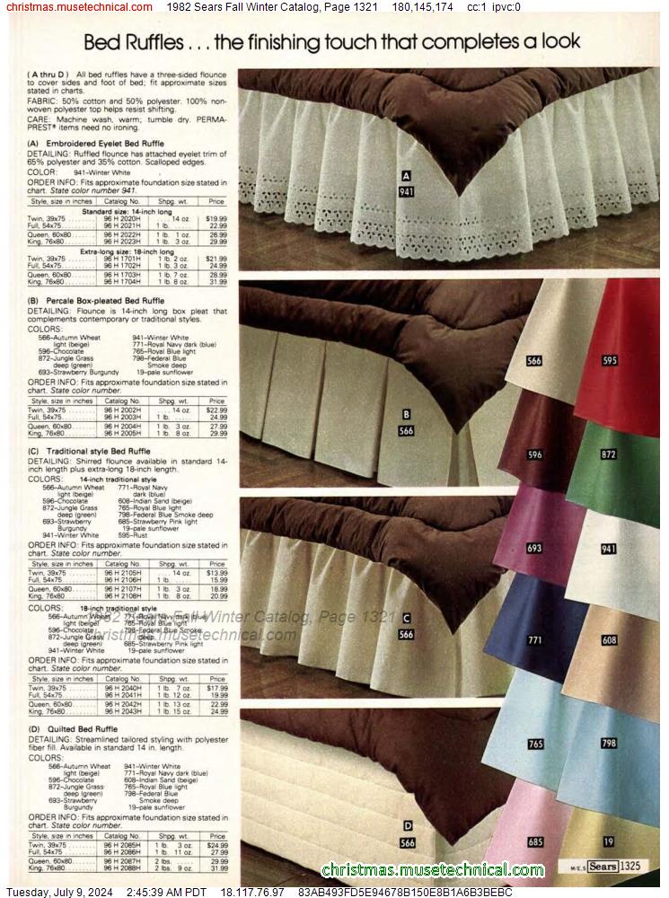 1982 Sears Fall Winter Catalog, Page 1321