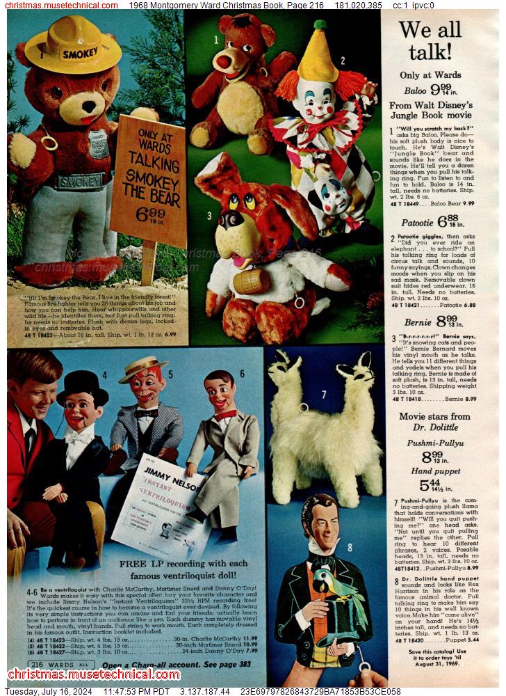 1968 Montgomery Ward Christmas Book, Page 216