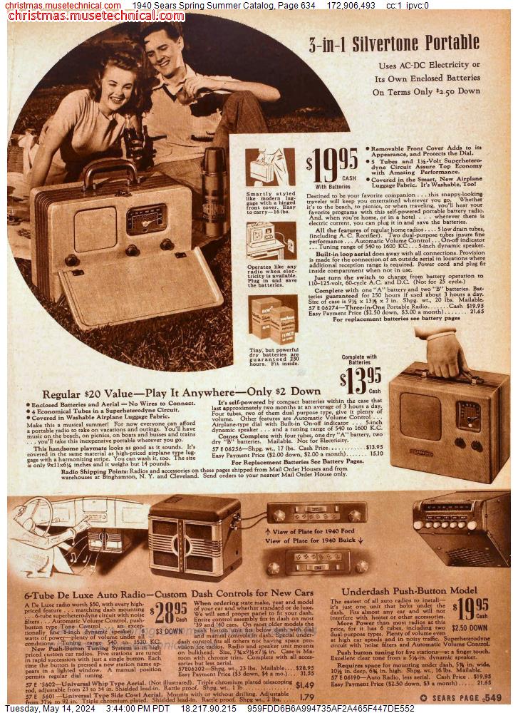 1940 Sears Spring Summer Catalog, Page 634