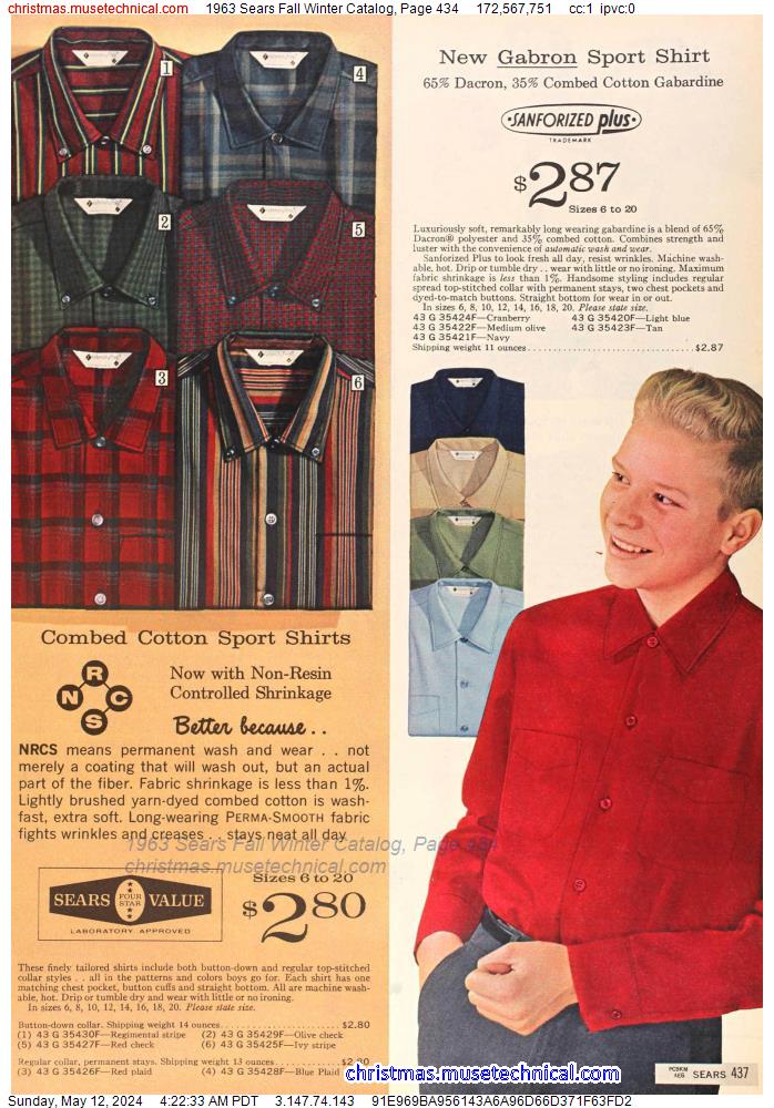1963 Sears Fall Winter Catalog, Page 434