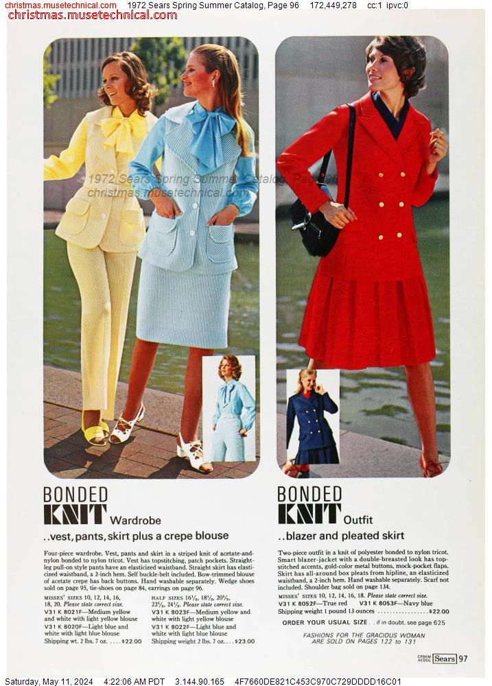 1972 Sears Spring Summer Catalog, Page 96