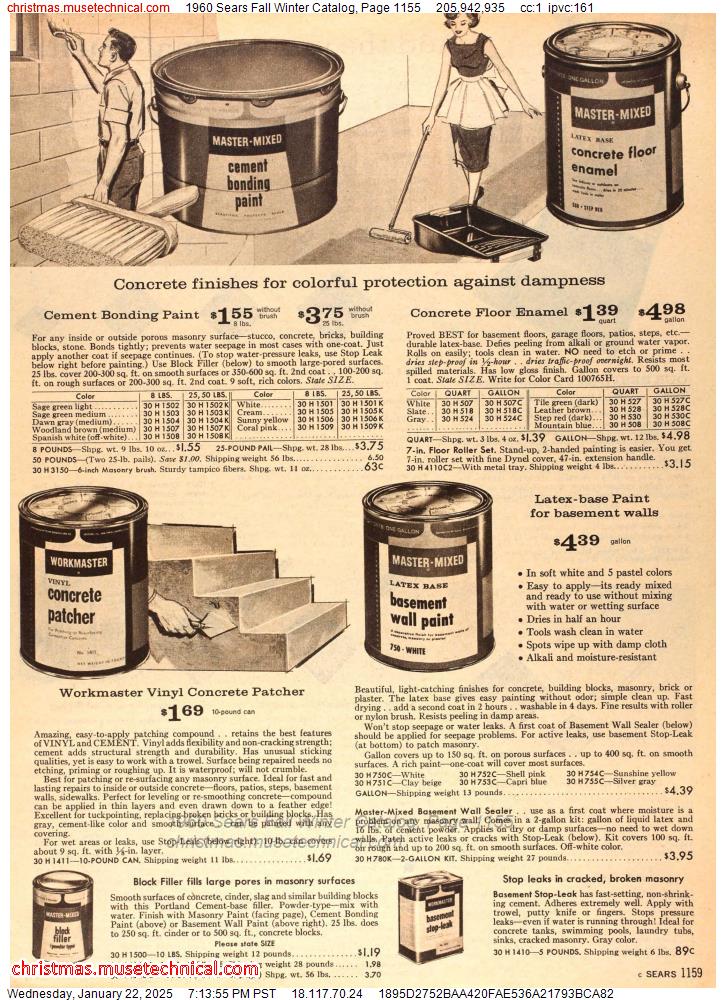 1960 Sears Fall Winter Catalog, Page 1155