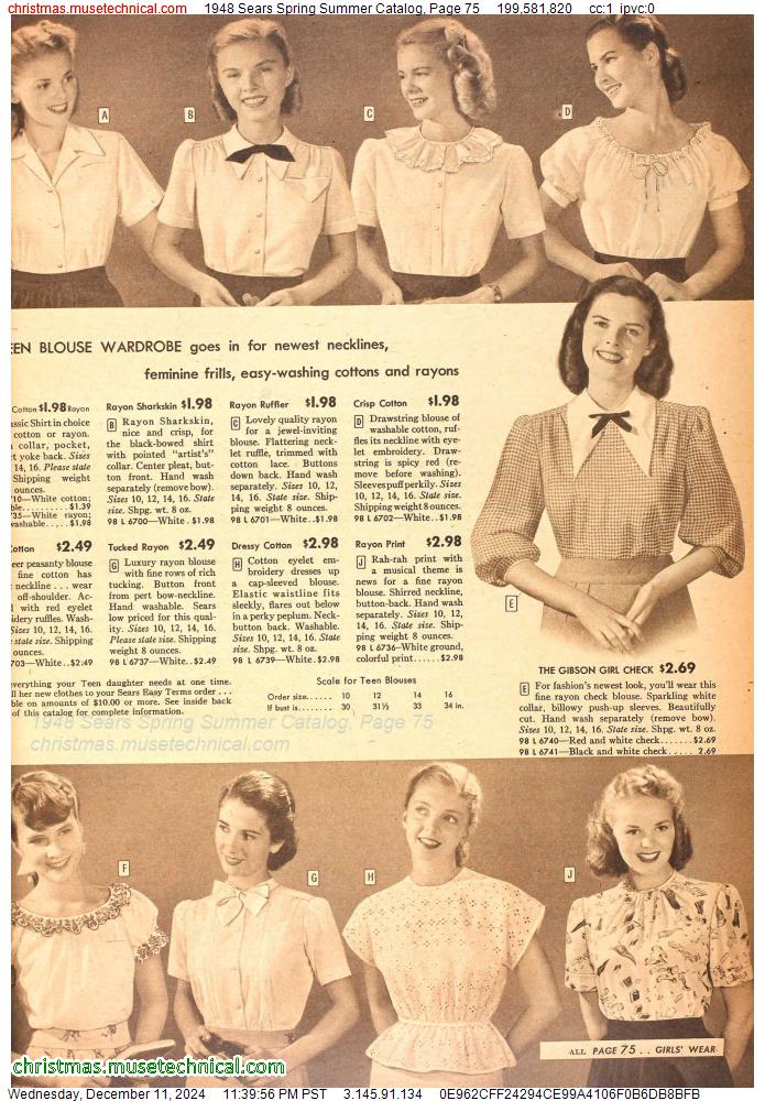 1948 Sears Spring Summer Catalog, Page 75