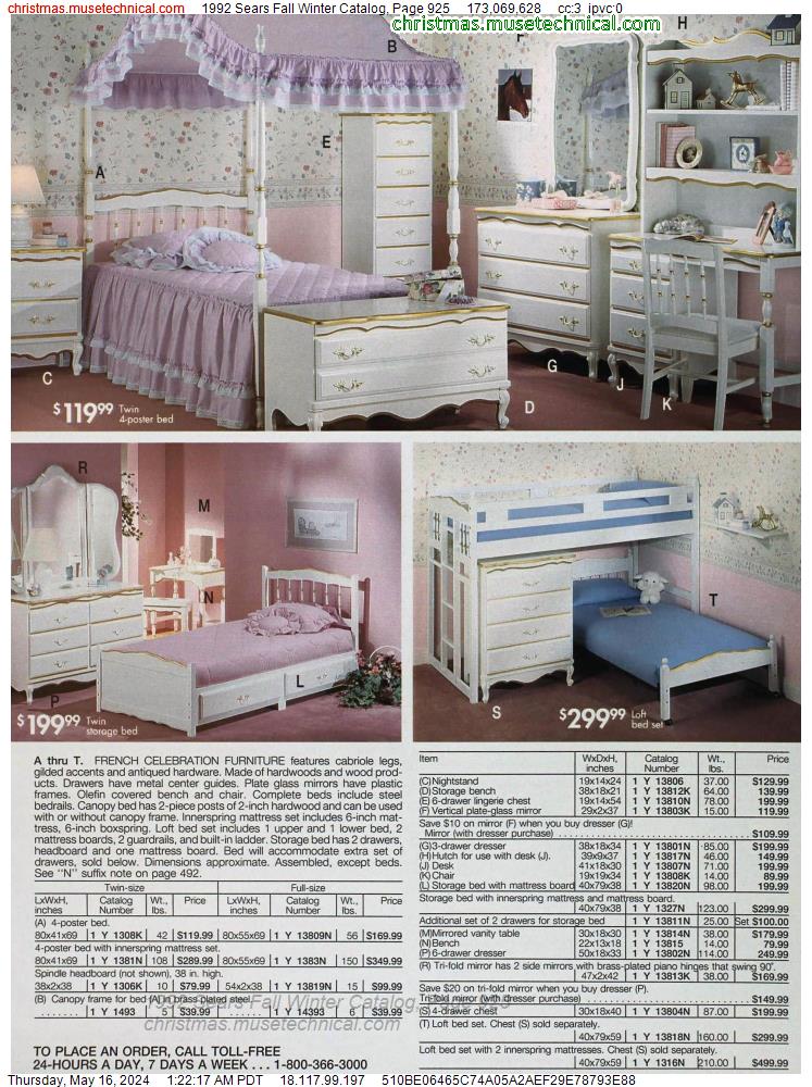 1992 Sears Fall Winter Catalog, Page 925