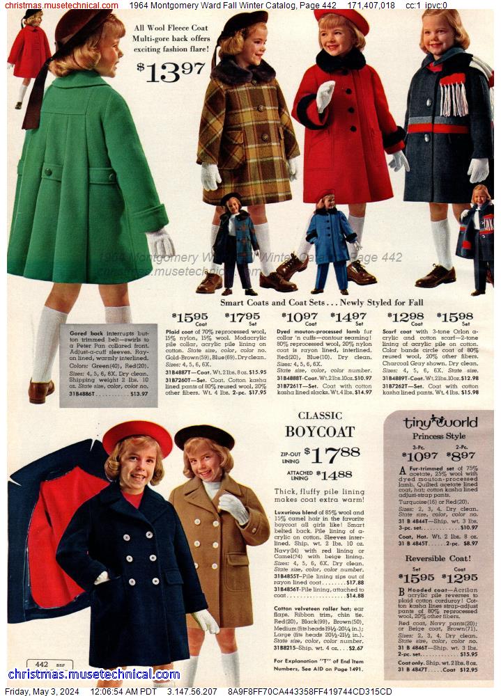 1964 Montgomery Ward Fall Winter Catalog, Page 442