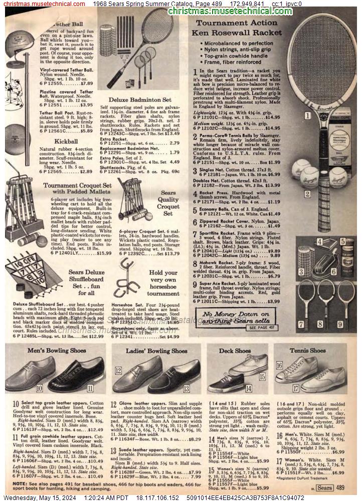 1968 Sears Spring Summer Catalog, Page 489