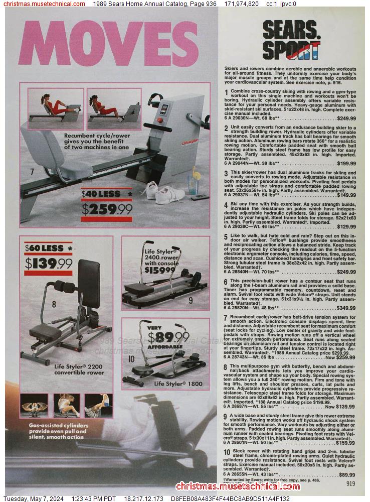 1989 Sears Home Annual Catalog, Page 936