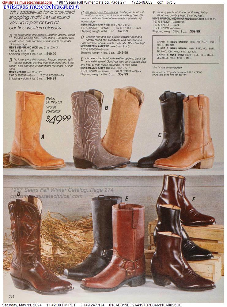1987 Sears Fall Winter Catalog, Page 274