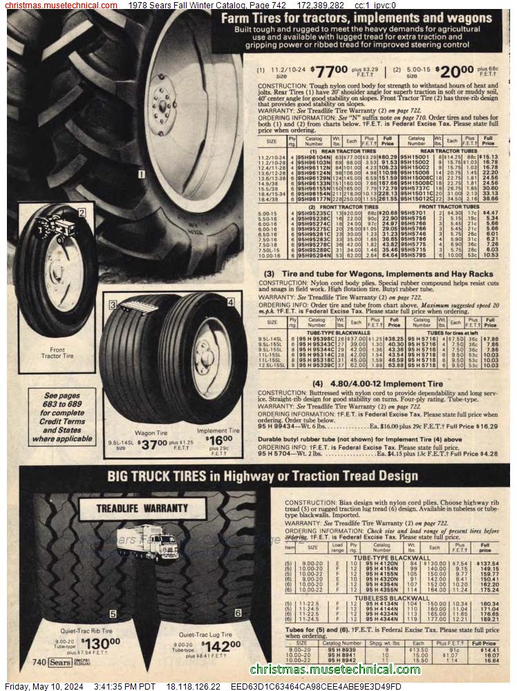 1978 Sears Fall Winter Catalog, Page 742