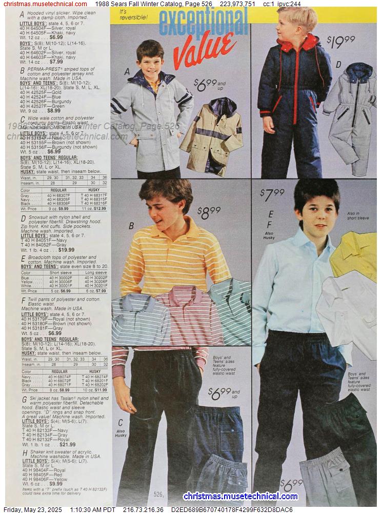 1988 Sears Fall Winter Catalog, Page 526