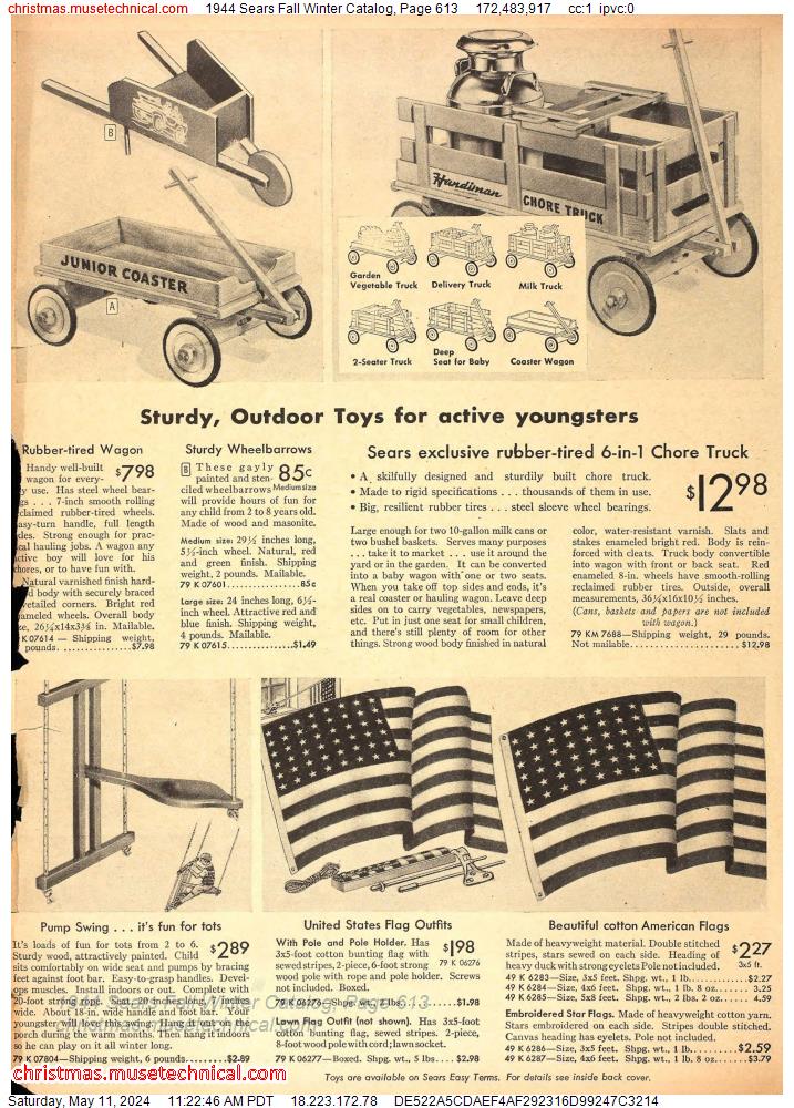 1944 Sears Fall Winter Catalog, Page 613
