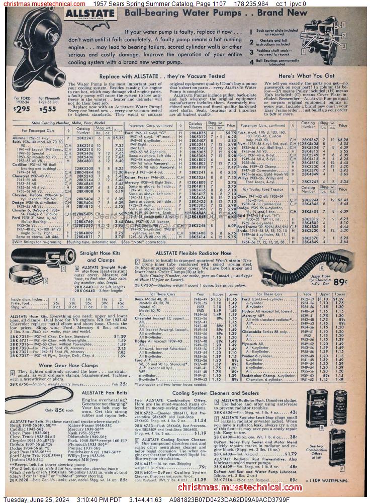 1957 Sears Spring Summer Catalog, Page 1107