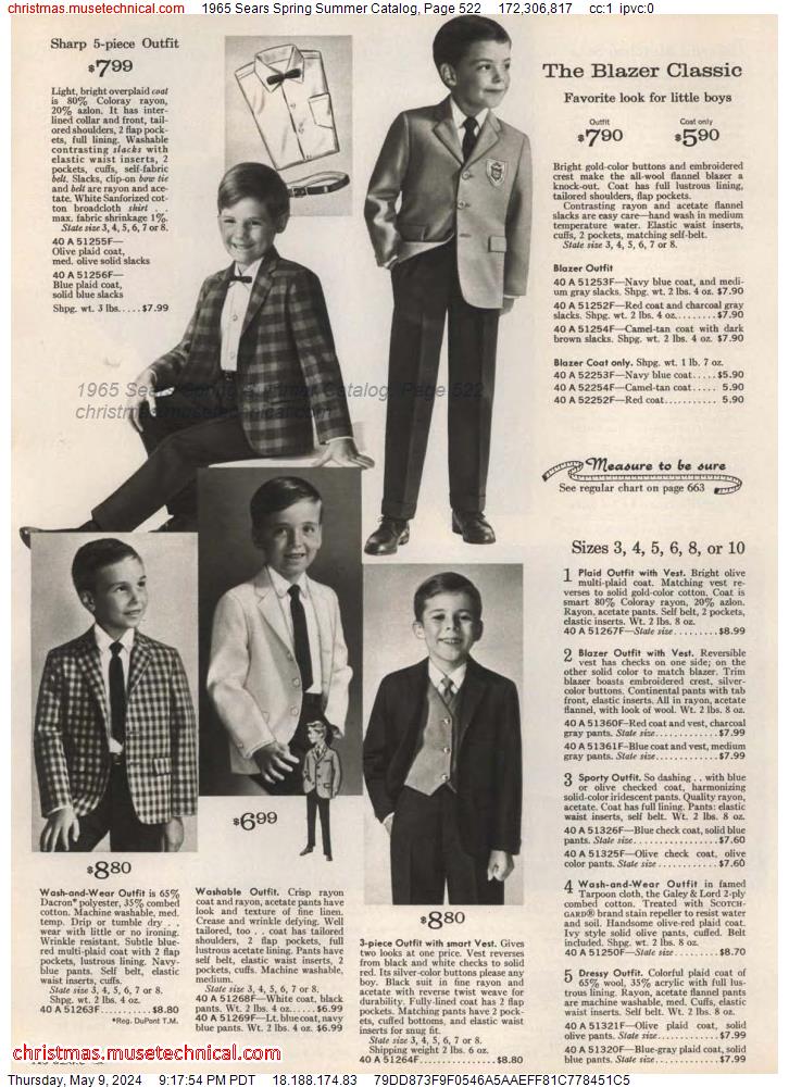 1965 Sears Spring Summer Catalog, Page 522
