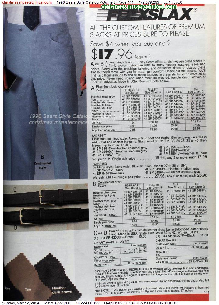 1990 Sears Style Catalog Volume 2, Page 141