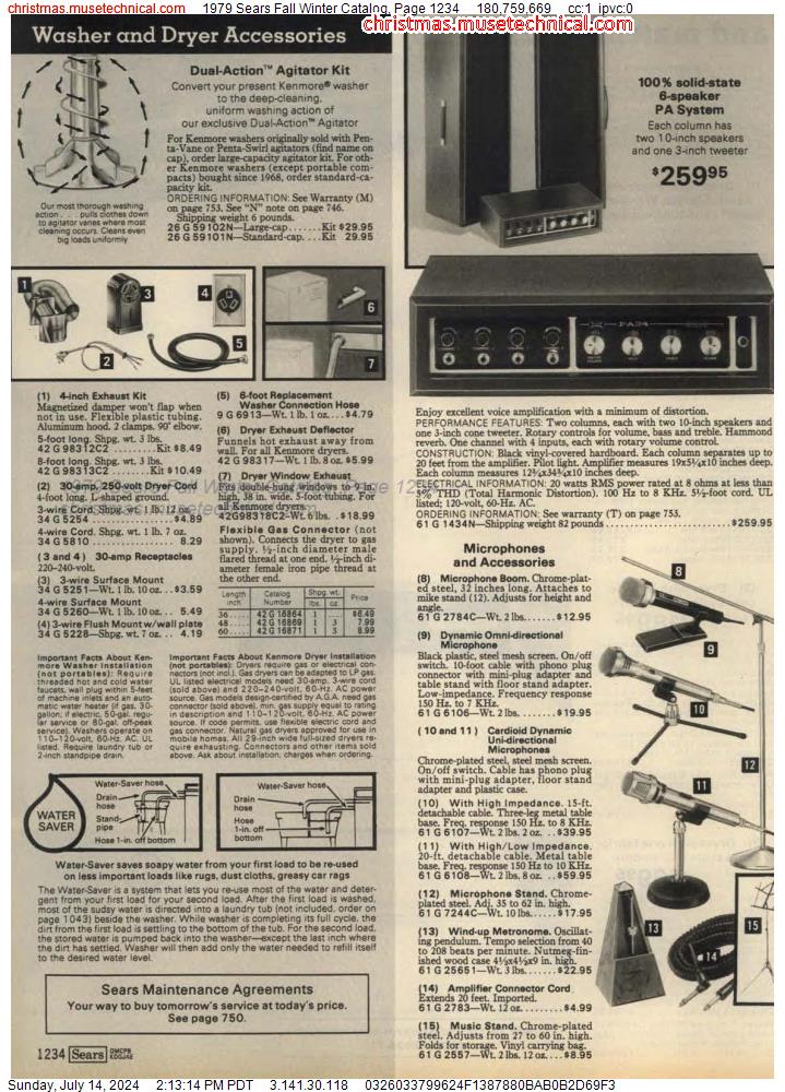 1979 Sears Fall Winter Catalog, Page 1234