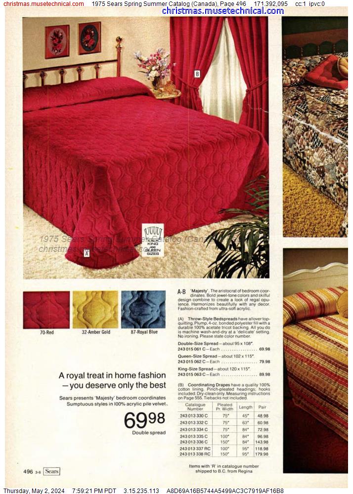 1975 Sears Spring Summer Catalog (Canada), Page 496