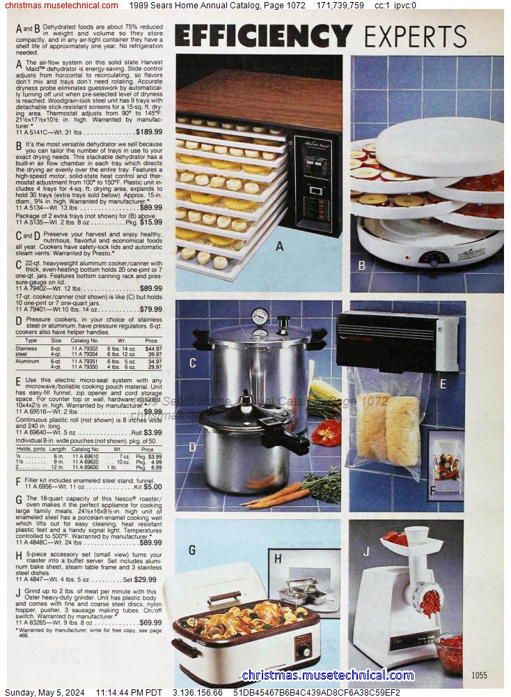 1989 Sears Home Annual Catalog, Page 1072