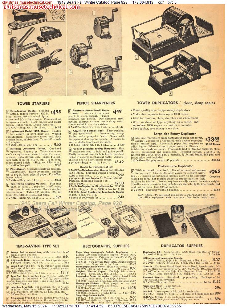 1948 Sears Fall Winter Catalog, Page 928