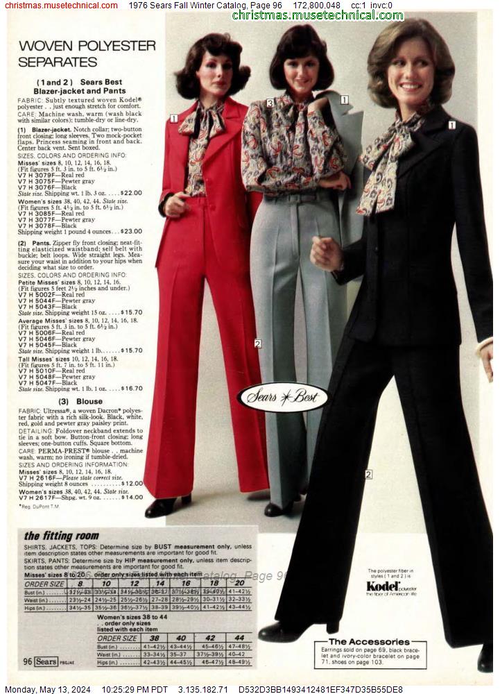 1976 Sears Fall Winter Catalog, Page 96