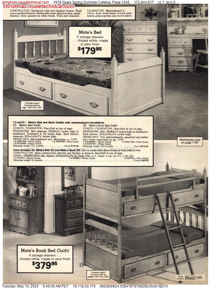 1978 Sears Spring Summer Catalog, Page 1245