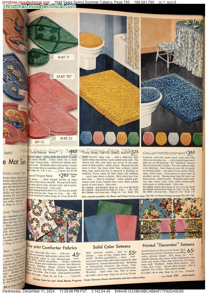 1948 Sears Spring Summer Catalog, Page 795