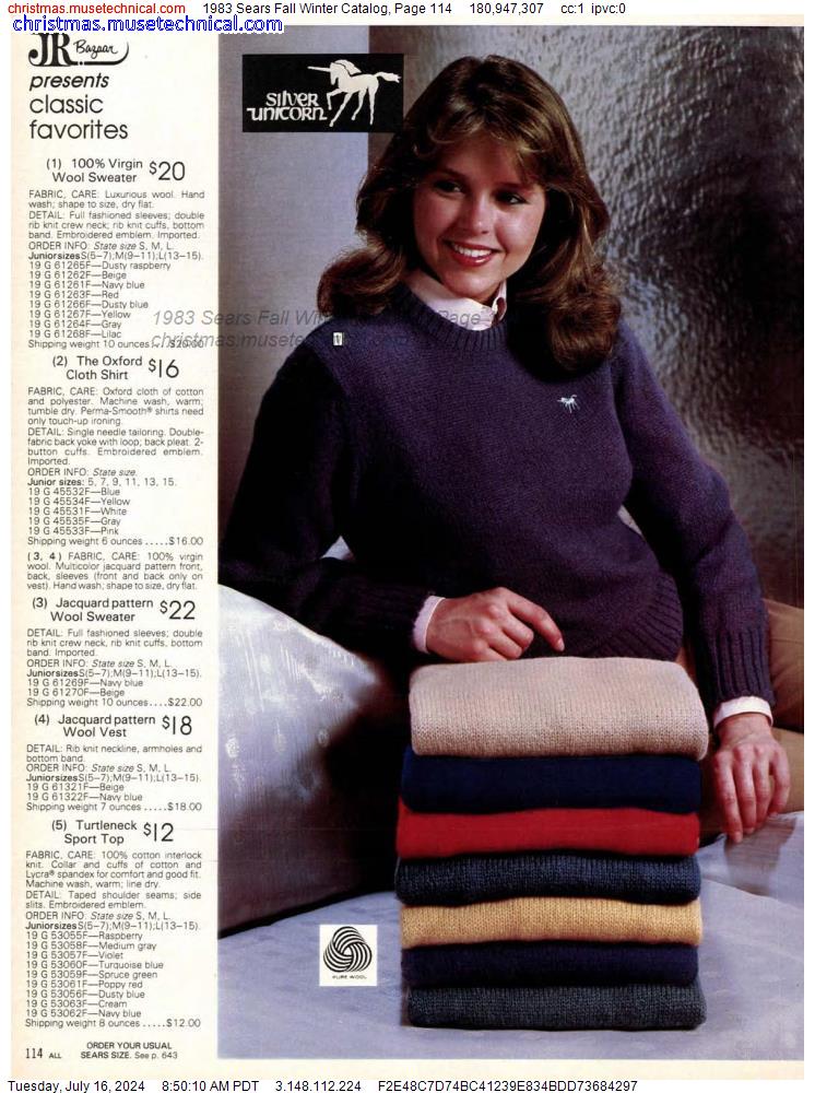 1983 Sears Fall Winter Catalog, Page 114