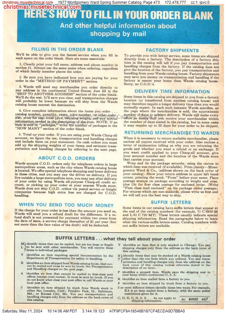 1977 Montgomery Ward Spring Summer Catalog, Page 473