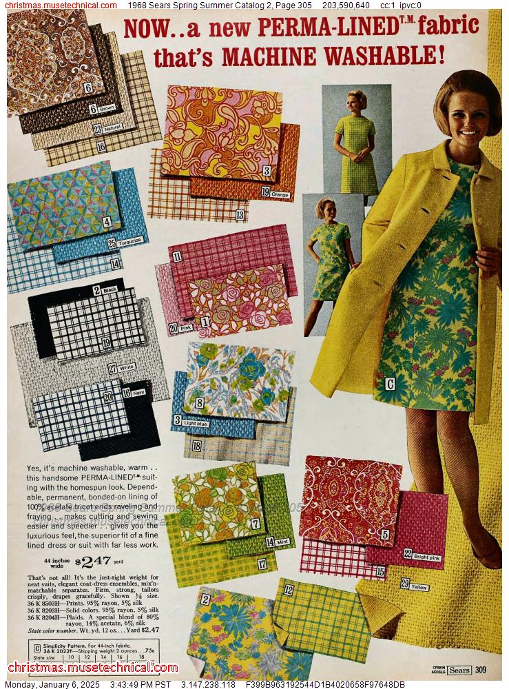 1968 Sears Spring Summer Catalog 2, Page 305