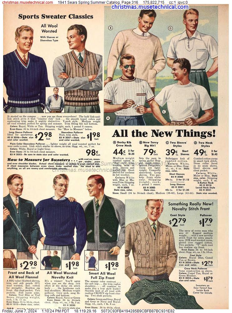 1941 Sears Spring Summer Catalog, Page 316