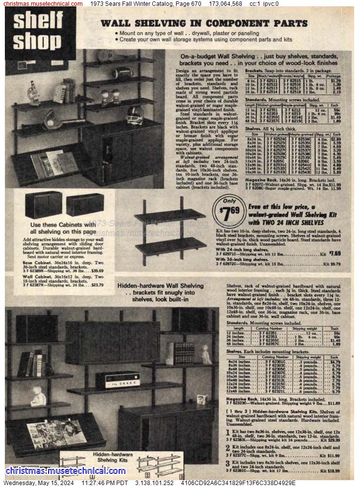 1973 Sears Fall Winter Catalog, Page 670