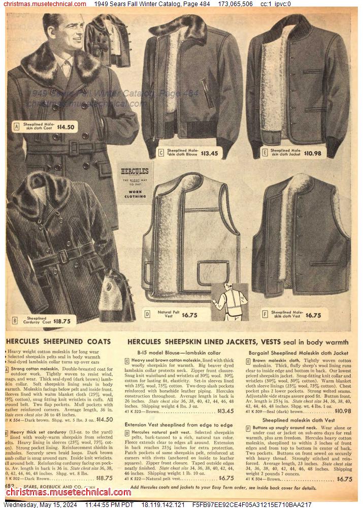 1949 Sears Fall Winter Catalog, Page 484