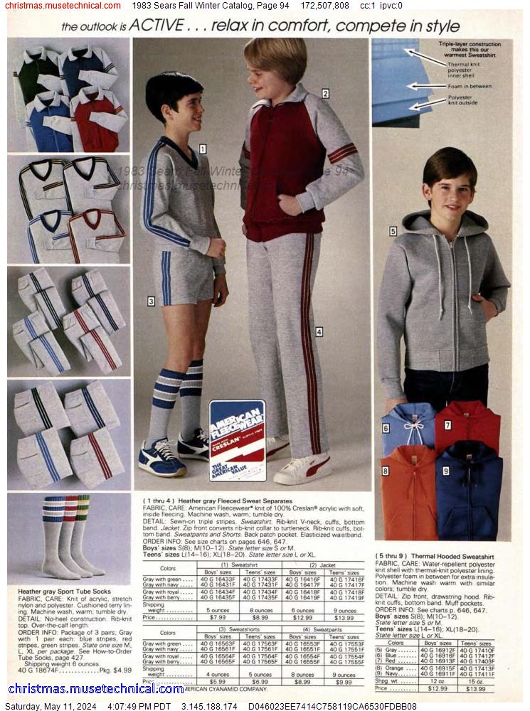 1983 Sears Fall Winter Catalog, Page 94