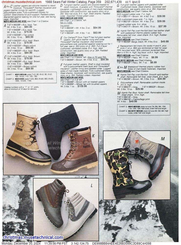 1988 Sears Fall Winter Catalog, Page 359