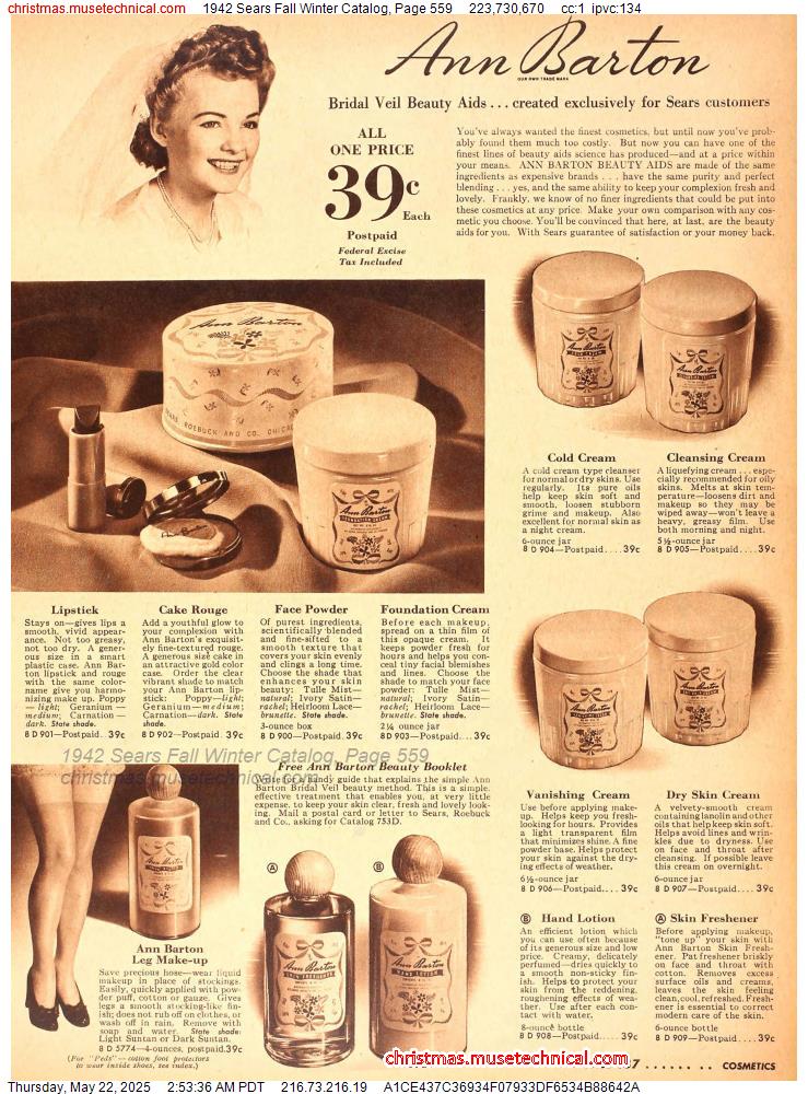 1942 Sears Fall Winter Catalog, Page 559