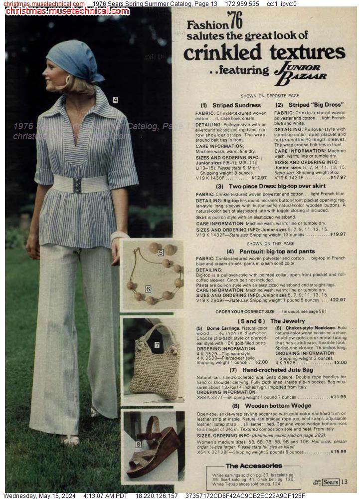 1976 Sears Spring Summer Catalog, Page 13
