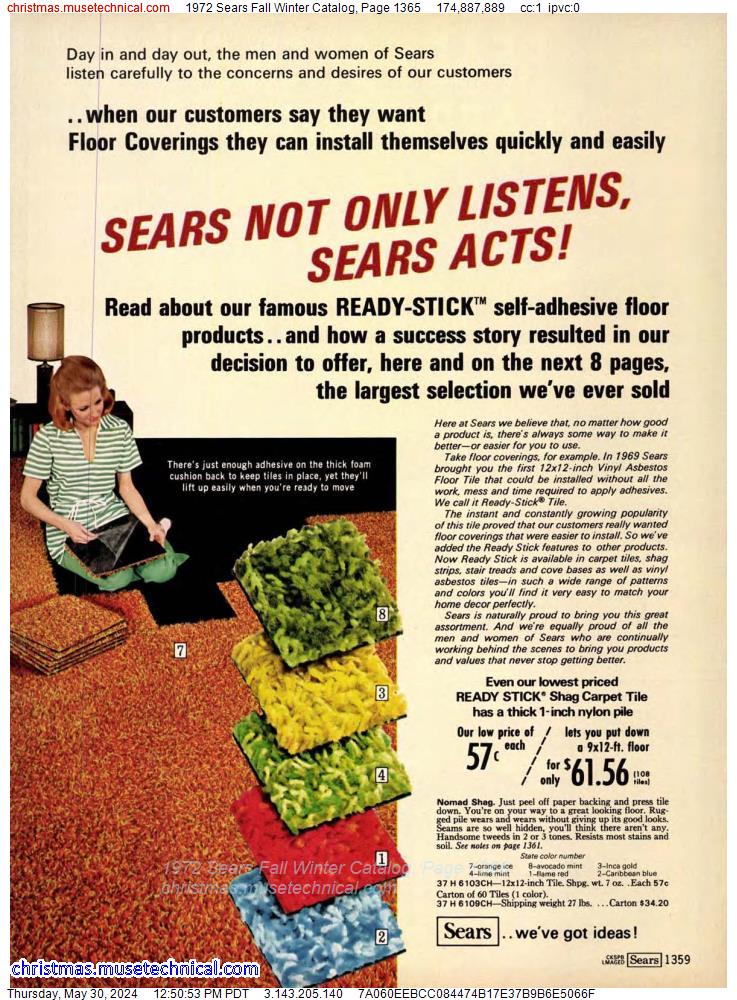 1972 Sears Fall Winter Catalog, Page 1365