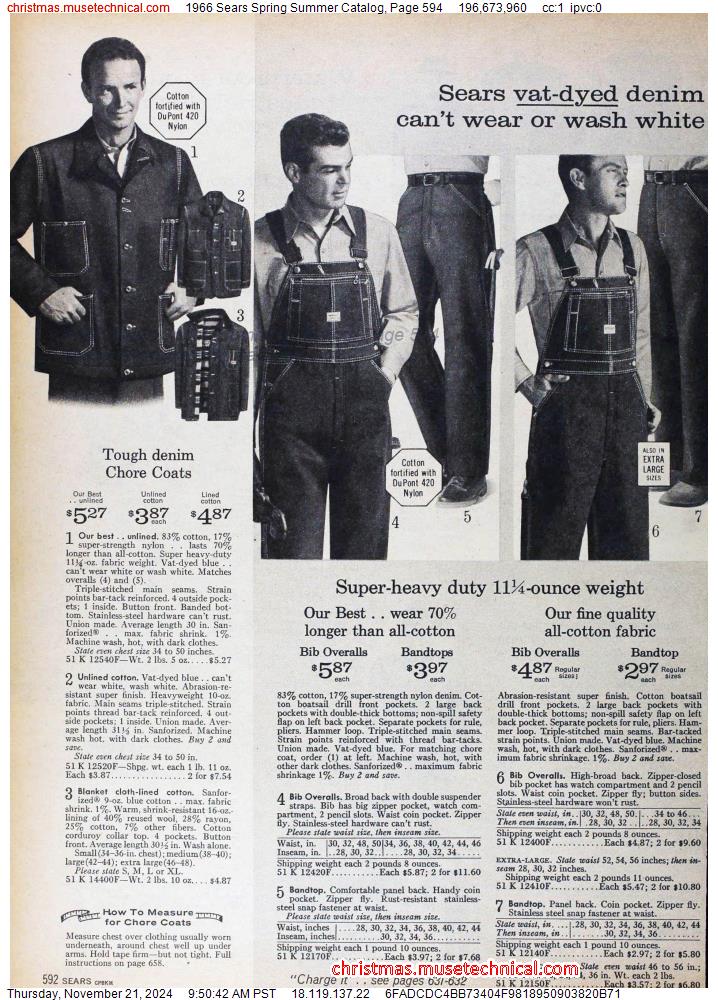 1966 Sears Spring Summer Catalog, Page 594