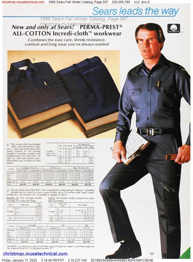 1985 Sears Fall Winter Catalog, Page 597