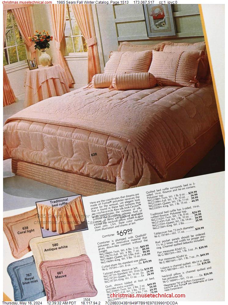1985 Sears Fall Winter Catalog, Page 1513