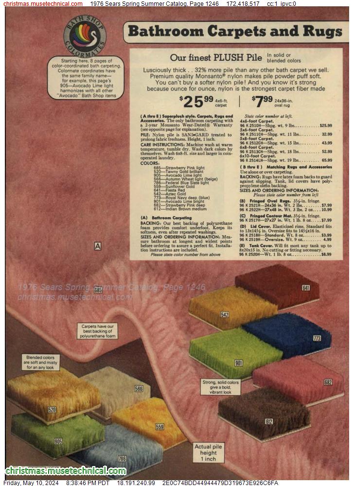 1976 Sears Spring Summer Catalog, Page 1246