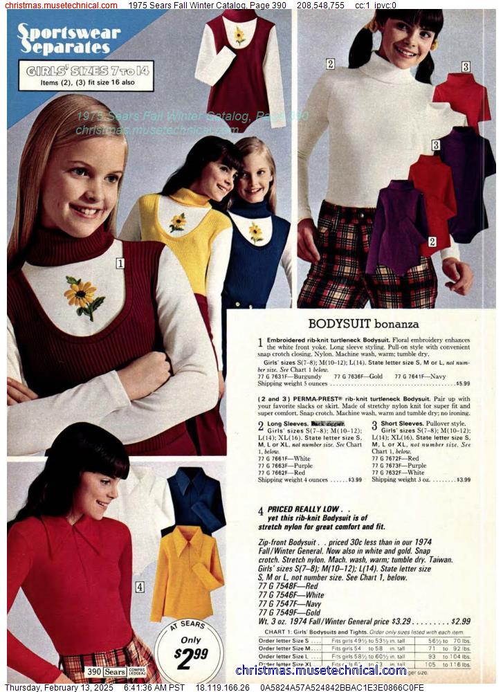 1975 Sears Fall Winter Catalog, Page 390