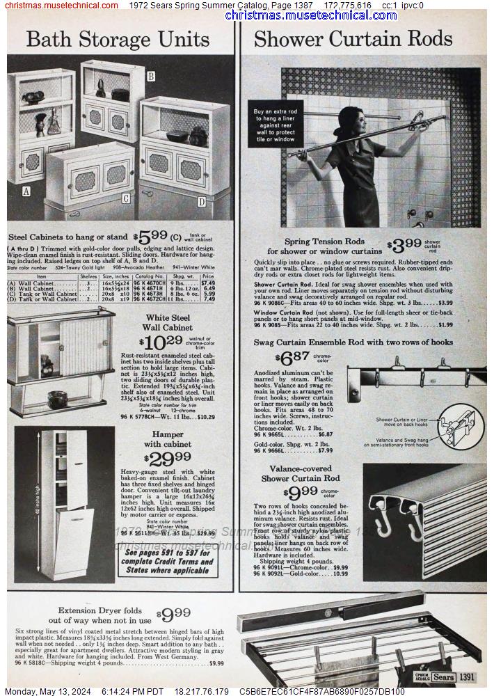 1972 Sears Spring Summer Catalog, Page 1387