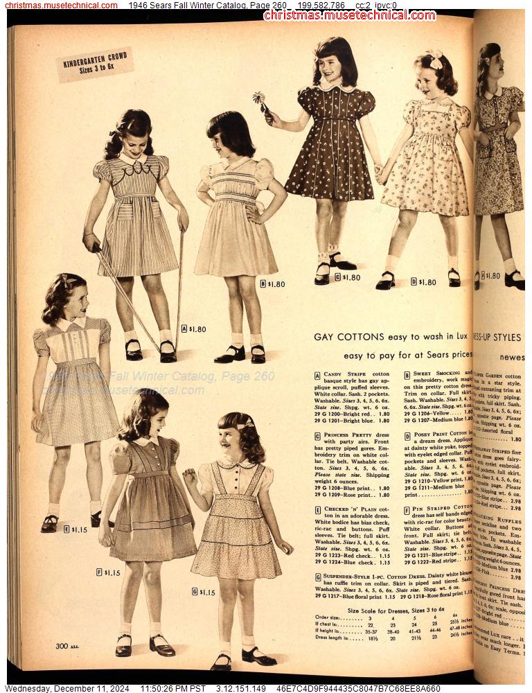 1946 Sears Fall Winter Catalog, Page 260