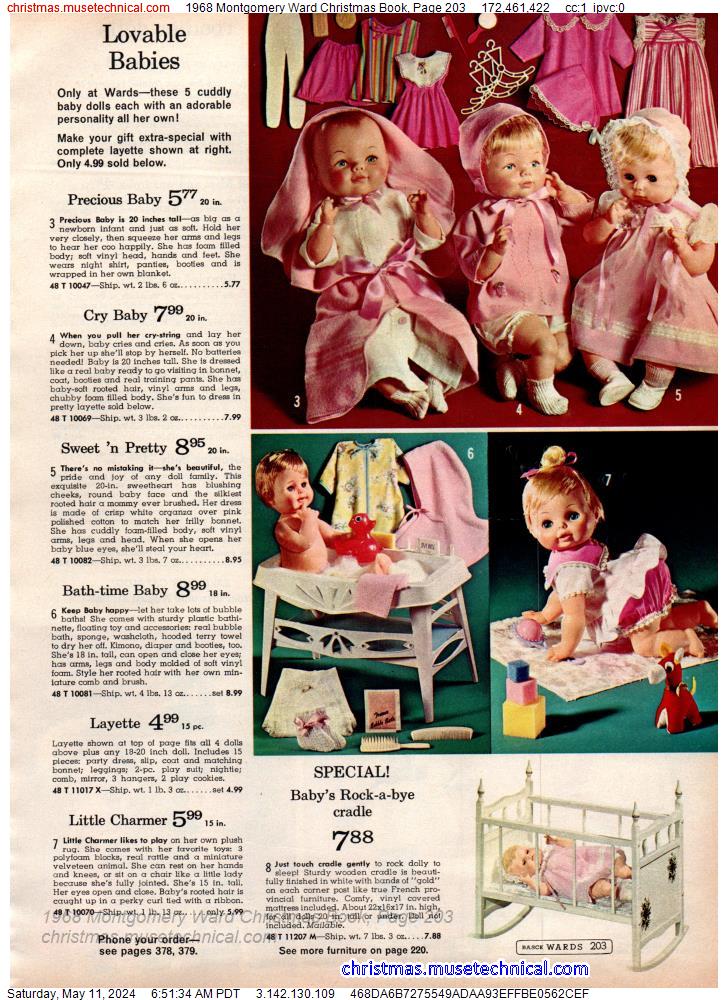 1968 Montgomery Ward Christmas Book, Page 203