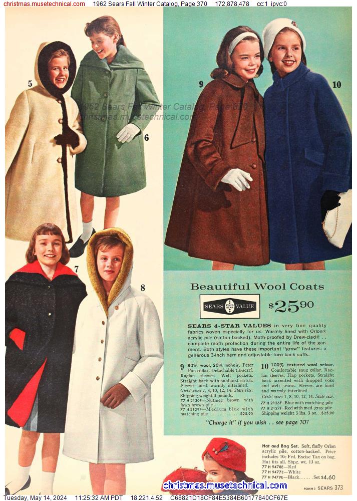 1962 Sears Fall Winter Catalog, Page 370