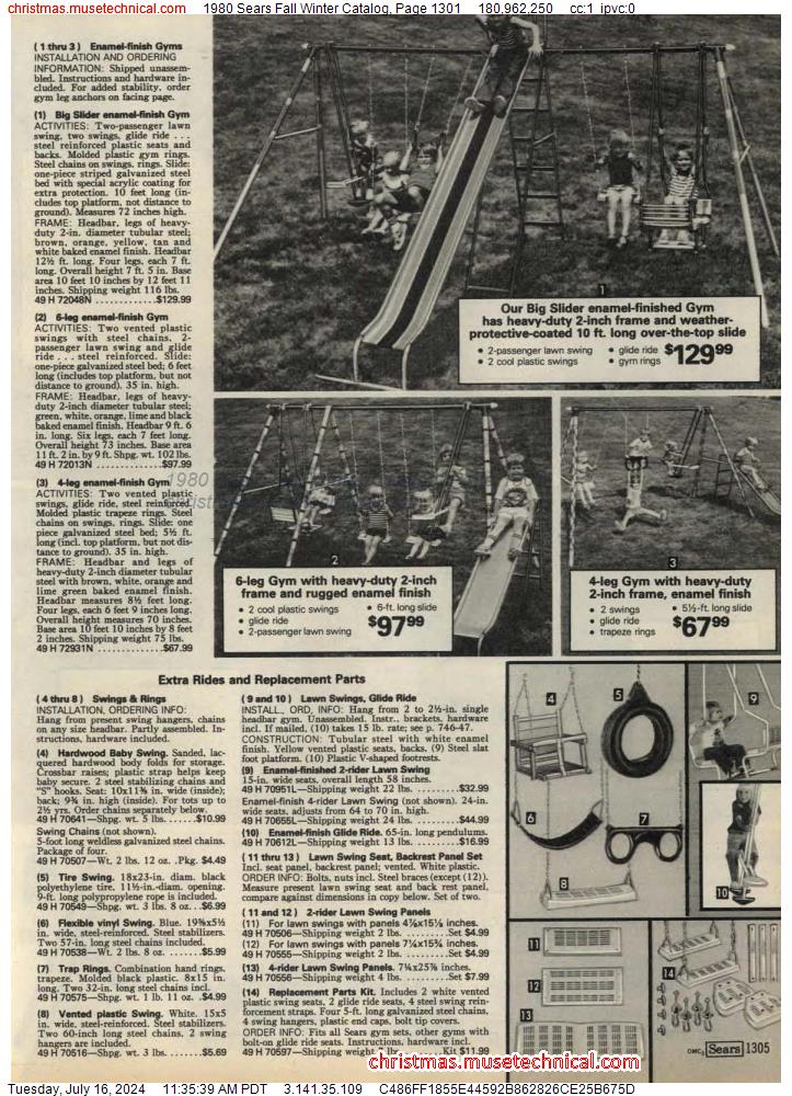 1980 Sears Fall Winter Catalog, Page 1301