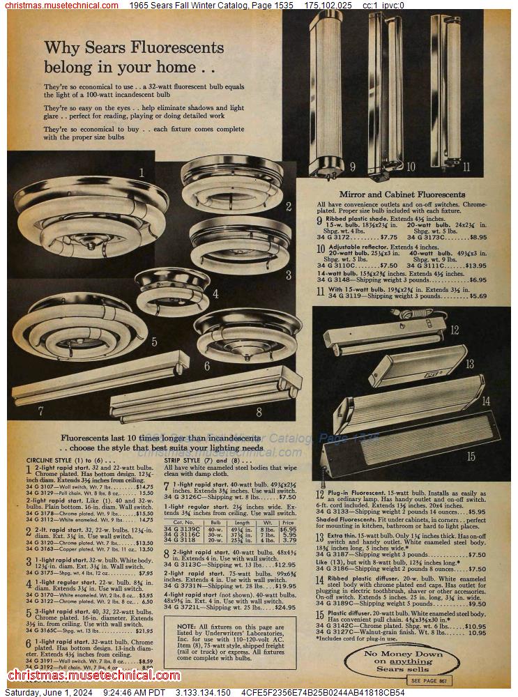 1965 Sears Fall Winter Catalog, Page 1535